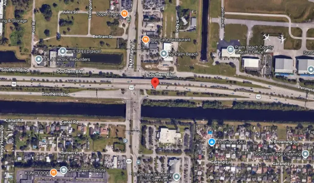 West Palm Beach Multi-Vehicle Accident on Southern Boulevard Under Investigation After Early Morning Motorcycle Crash